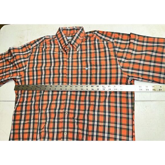 Southern Tide Classic Fit Plaid Men’s Size M Orange Casual Button Down Shirt‎ - Picture 5 of 5